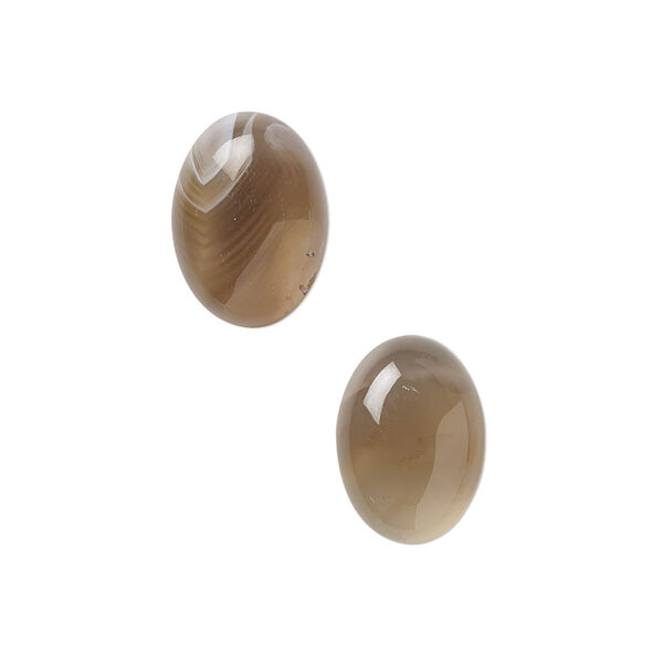 Botswana agate 1pkg2, calibrated oval cab natural B grade, 14x10mm image number 0