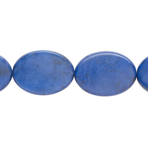 Bead, "howlite" (resin) (imitation) 1pkg1, dark blue, 18x13mm-19x14mm curved flat oval, 15 inches.