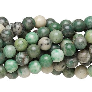 Ching hai "jade" 1pkg10, round bead natural 15.5-16 inch 6mm