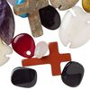 Multi-gemstone / glass 1pkg50, top-drilled / half-drilled mixed shape component / focal mix 10x6mm-34x20mm image number 0