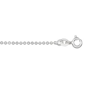 Chain 1pkg1 sterling silver ball, 1.5mm / mixed clasp, Gossamer™ 20 inch