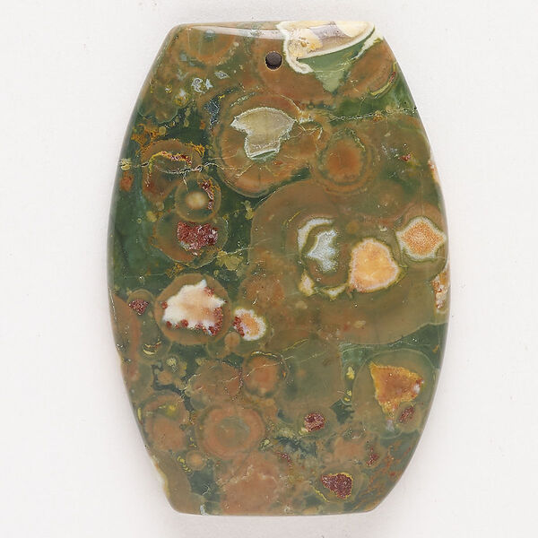 Focal ocean jasper 1pk 49x34mm-50x35mm puffed oval, B- grade natural image number 0