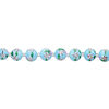 Bead, glass 1pkg8, multicolored, 14mm round with hand-painted flower and leaf. image number 1