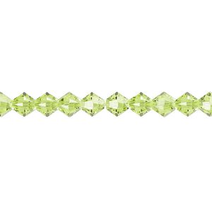 Bead 24pk citrus green, Crystal Passions® 5mm bicone 5328
