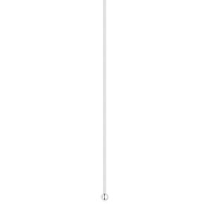 Head pin, sterling silver, 3 inches with 1.5mm ball, 24 gauge. Sold per pkg of 100.