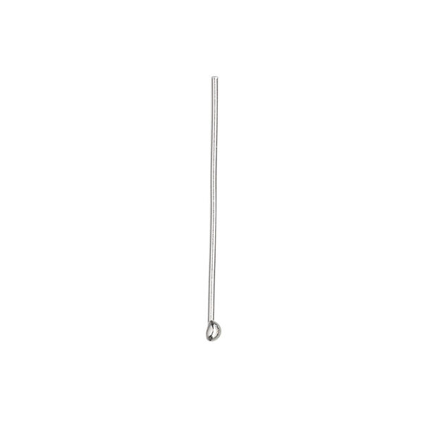 Head pin 1pkg8 sterling silver, 1 inch / ball tip, 22 gauge Hill Tribes image number 0