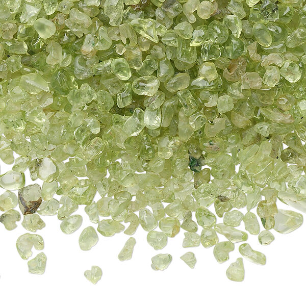 Inlay chip, peridot  (natural), mini undrilled chip, Mohs hardness 6-1/2 to 7. Sold per 1-pound pkg. image number 0