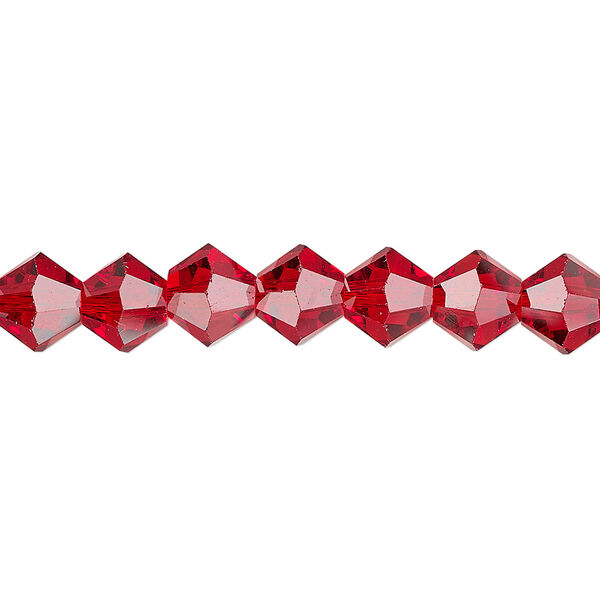 Bead 1pk transparent red, Celestial Crystal® 8mm bicone 15.5-16 inch image number 0