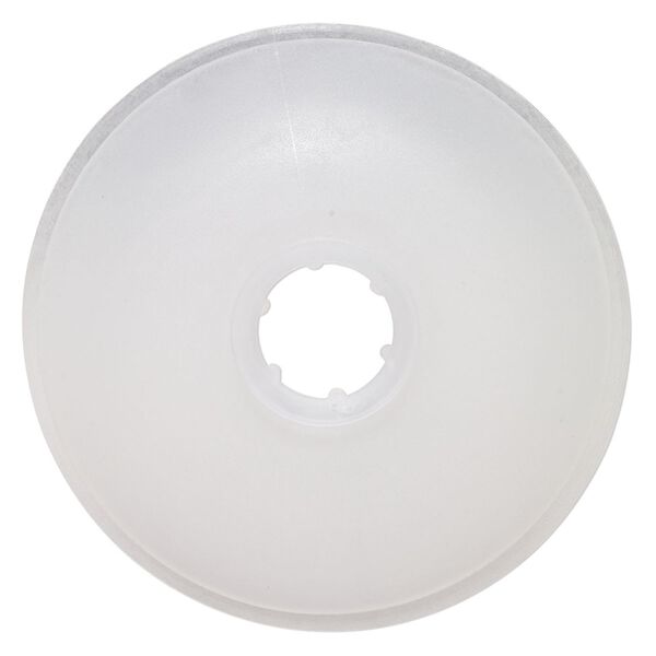 Huggy Spool®, pliable plastic, clear, 3-1/2 inch round with 4/5 inch hole. Sold per pkg of 4. image number 1