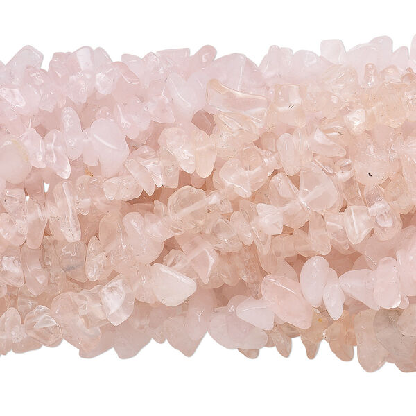 Bead, rose quartz (dyed), medium chip, Mohs hardness 7. Sold per pkg of (10) 34-inch strands. image number 0
