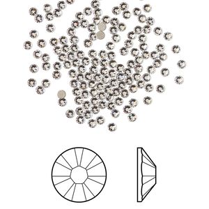 Flat back 1440pk crystal foil back, Crystal Passions® 1.7-1.9mm rose round SS5 2058