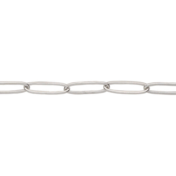 Chain, stainless steel, 3.6mm paperclip. Sold per pkg of 5 feet. image number 0