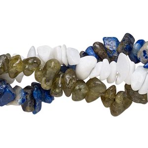 Multi-gemstone 1pkg3, chip bead 32 inch mix small