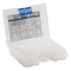 Organizer, Dot Box™, plastic, clear and blue, 7 x 6 x 1-1/2 inches with (31) removable containers. Sold per 32-piece set. image number 1