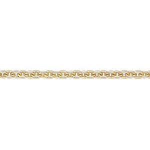 Chain 1pkg1 cable, 3mm, gold-finished brass 5 foot unfinished