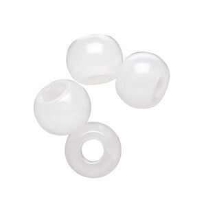 Snow quartz 1pkg4, hand-cut rondelle bead natural 12x9mm Dione®