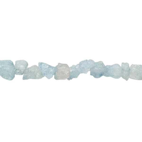 Aquamarine 1pkg1, rough nugget bead 15.5-16 inch mini image number 0