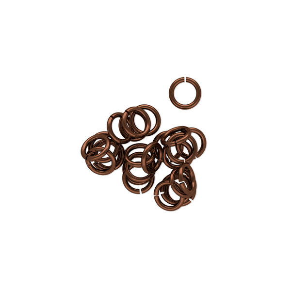 Jump ring, niobium, bronze, 5mm round, 3.4mm inside diameter, 20 gauge. Sold per pkg of 25. image number 0