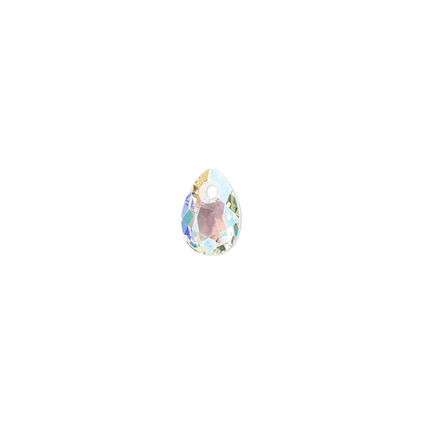 Drop 4pk crystal shimmer, Crystal Passions® 9x6mm pendant pear cut 6433 image number 0
