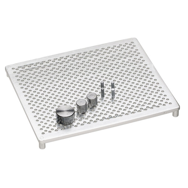 Wire jig, Thing-A-Ma-Jig, aluminum and plastic, clear, 5-1/2 x 4-1/2 inch with 30 pegs and fasteners. Sold individually. image number 1