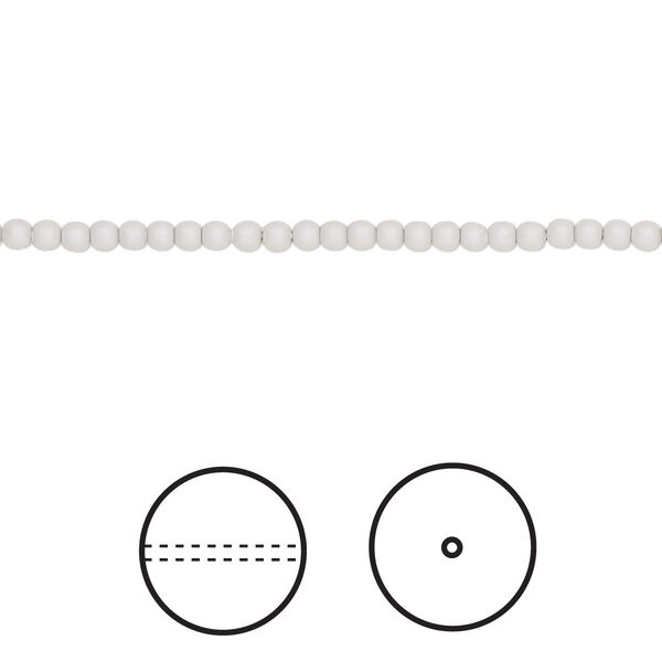 Pearl 100pk pastel grey, Crystal Passions® 2mm round 5810 image number 0