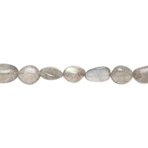 Labradorite 1pkg1, hand-cut pebble bead natural 8 inch medium