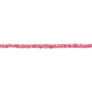 Pink spinel 1pkg1, hand-cut faceted rondelle bead natural 5.5 inch 2x1mm-3x1mm