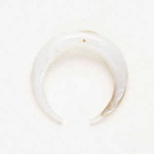 Drop 1pkg1, trough clam shell (bleached), white, 28x27mm handmade naja.