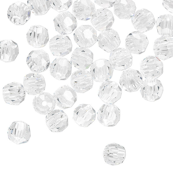 Bead 42pk clear, Asfour Crystal 6mm faceted round image number 0