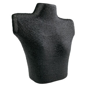 Display, necklace, paper twine, black, 11-1/2 x 10-1/2 x 3-3/4 inches. Sold individually.