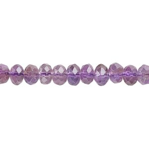 Amethyst 1pkg1, faceted rondelle bead natural 15.5-16 inch 5x4mm-6x5mm