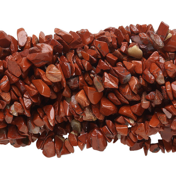 Red jasper 1pkg10, chip bead natural C grade, 34 inch medium image number 0