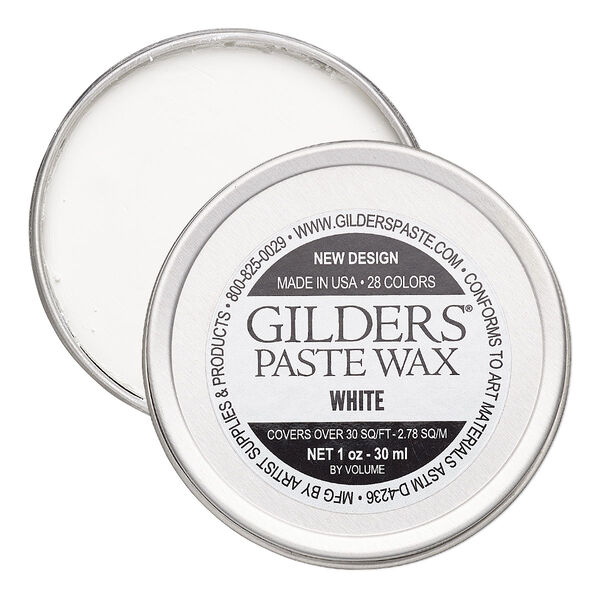 Wax paste, Gilders Paste®, pkg/1-ounce tin, white. image number 0