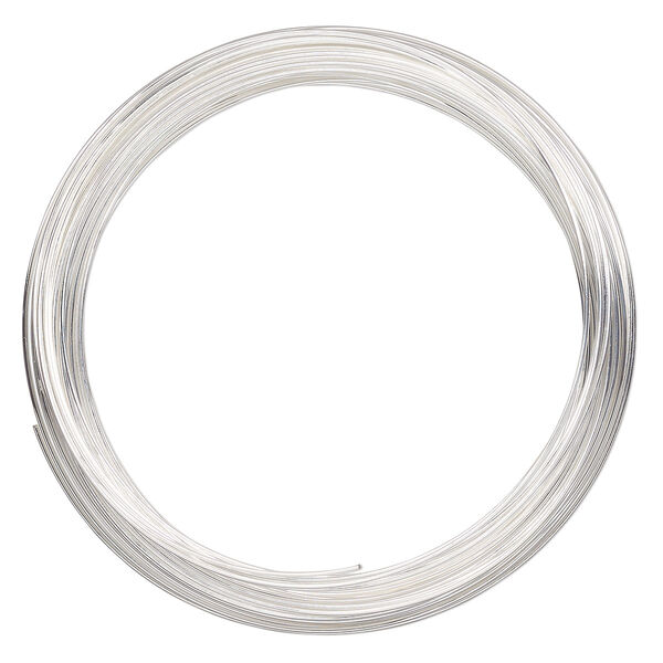 Memory wire, Beadalon®, silver-plated carbon steel, 2-1/2-inch round bracelet, 0.65mm thick. Sold per 1-ounce pkg, approximately 62 loops. image number 0