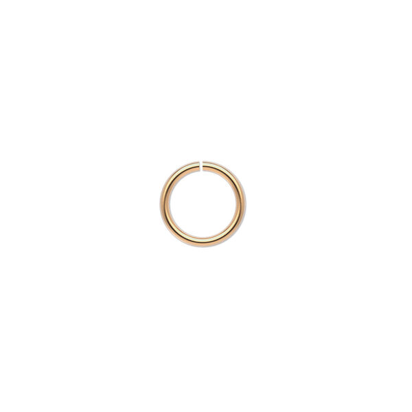 Jump ring, 14Kt gold-filled, 9mm round, 7mm inside diameter, 18 gauge. Sold per pkg of 10. image number 0