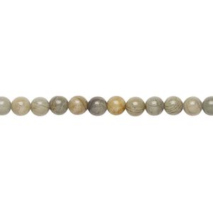 Silver mist jasper 1pkg1, round bead natural 15.5-16 inch 4mm