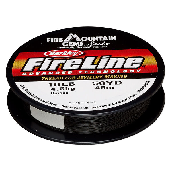 Thread, Berkley® FireLine®, gel-spun polyethylene, smoke, 0.2mm diameter 4-fiber braid, 10-pound test. Sold per 50-yard spool. image number 0