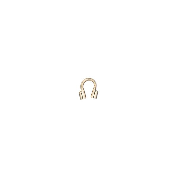 Wire protector, Accu-Guard™, 14Kt gold-filled, 5mm tube with 1.1mm inside diameter. Sold per pkg of 100. image number 0
