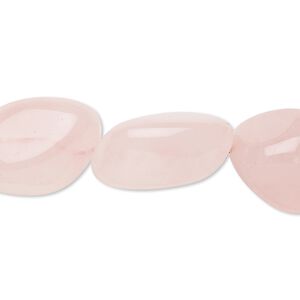 Rose quartz 1pkg1, tumbled nugget bead natural 15.5-16 inch medium