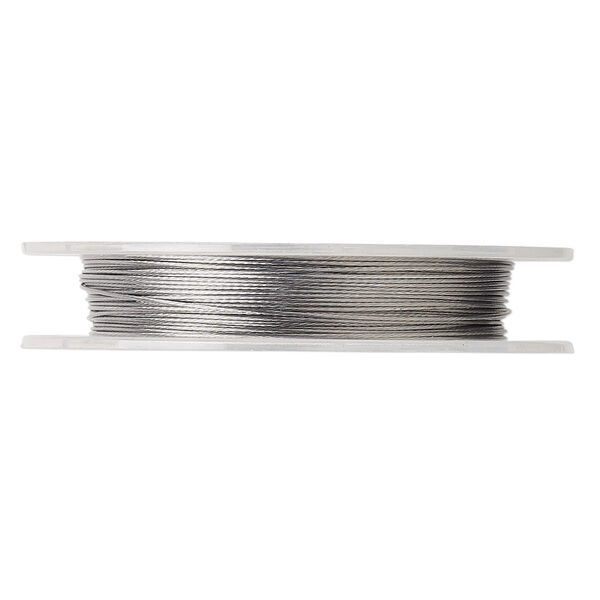 Beading wire, Tigertail™, nylon-coated stainless steel, clear, 7 strand, 0.015-inch diameter. Sold per 100-foot spool. image number 0