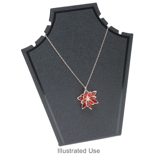 Display, chain and necklace, acrylic, black, 7-3/4 x 6-3/4 x 4 inches. Sold per pkg of 2. image number 2