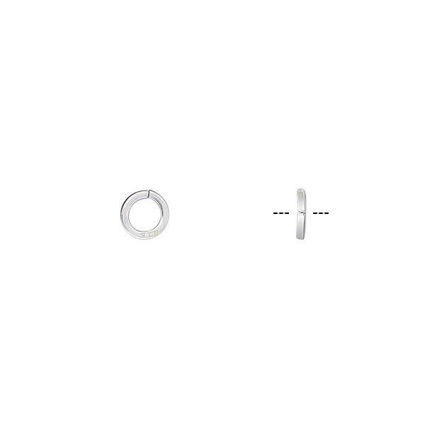 Jump ring, sterling silver, 5mm round square wire, 3.3mm diameter, 20 gauge. Sold per pkg of 20. image number 0