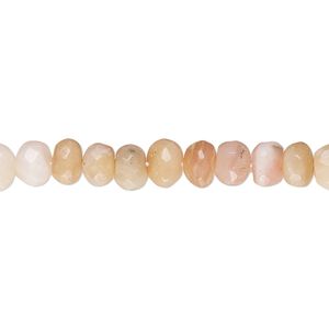 Pink opal 1pkg1, hand-cut tumbled faceted rondelle bead natural 14 inch 6x4mm-7x5mm