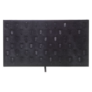 Display insert, ring, velveteen, black, 14-1/2 x 7-1/2 x 1/4 inches, 51 tabs. Sold individually.
