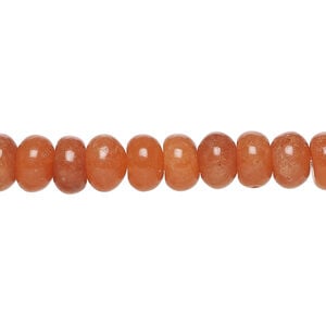 Red aventurine 1pkg1, rondelle bead natural, 15 inch 8x5mm-8x6mm