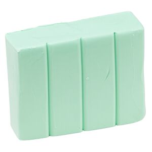 Polymer clay, Sculpey® PREMO, mint green. Sold per 2-ounce bar.