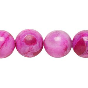 Crazy lace agate 1pkg1, round bead 15.5-16 inch 14mm