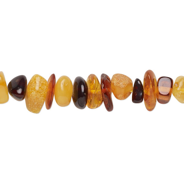 Bead, Baltic amber (heated), small to large chip, Mohs hardness 2 to 2-1/2. Sold per 15-1/2 to 16-inch strand. image number 0