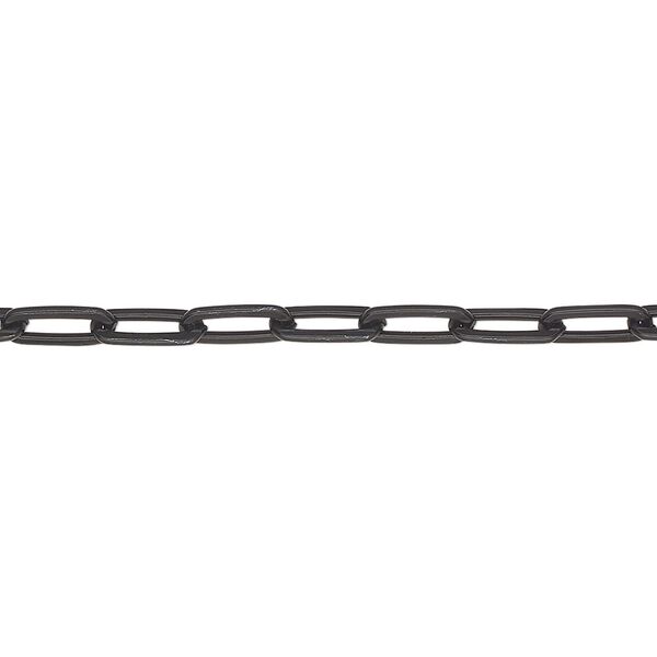 Chain, anodized aluminum, black, 3.3mm paperclip. Sold per pkg of 25 feet. image number 0