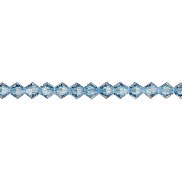 Bead 1pkg144 Malibu blue, Preciosa Czech crystal, 4mm bicone image number 0